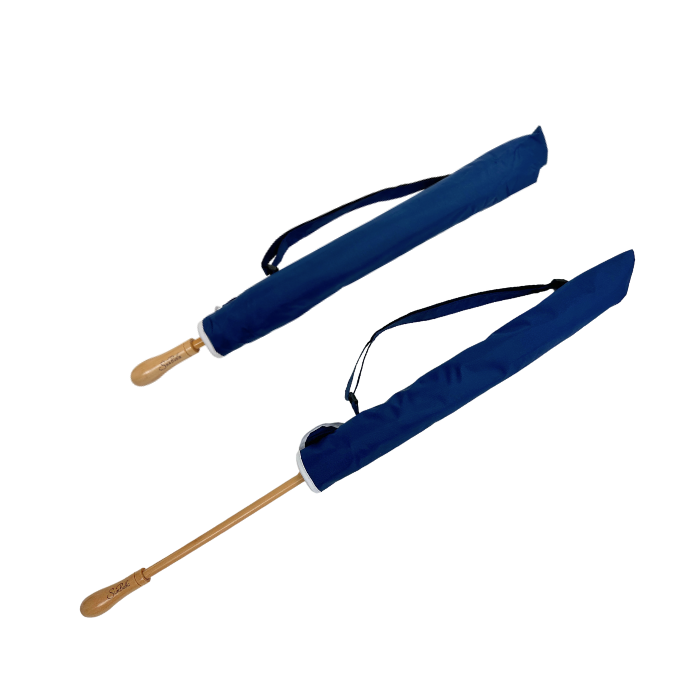 Sun Bella – Guarda-sol por atacado – Parasol UPF50+ Elegante Cosmopolitan UV. Branco sobre Marinho.7