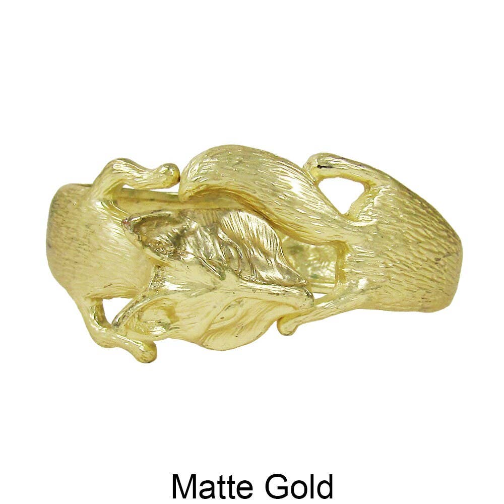 TheTizana - Wholesale Cuff Bracelet - Fox Face And Tail Casting Hinge Cuff Bracelet1