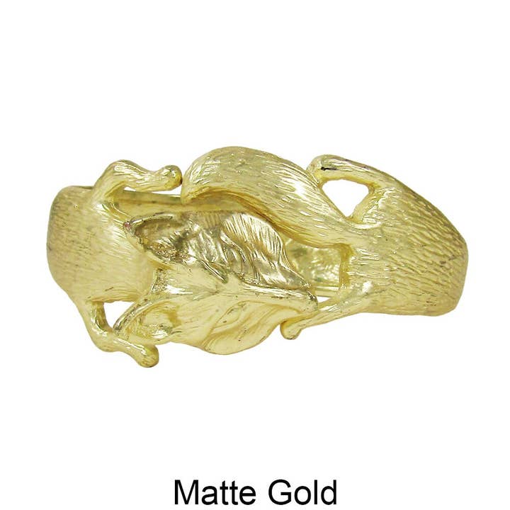 TheTizana - Wholesale Cuff Bracelet - Fox Face And Tail Casting Hinge Cuff Bracelet1