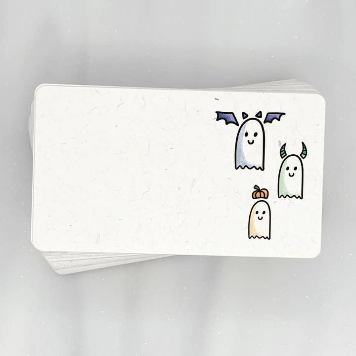 Dark & Spooky Cute Ghosts - Mini Note Cards (Pack of 56) for wholesale by Lemon Doodle