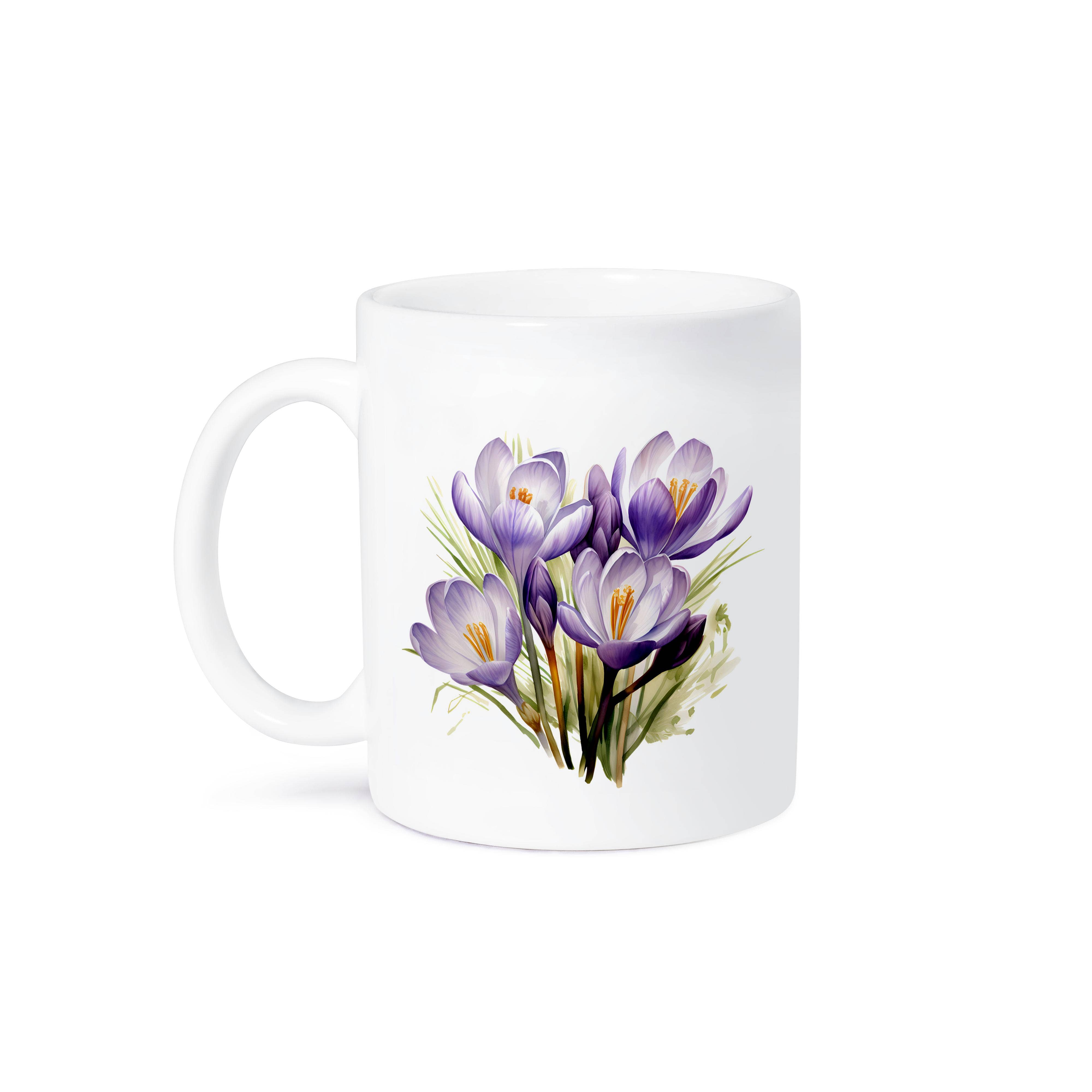 3dRose - Wholesale Coffee Mug - 3dRose, Pretty Purple Crocus Flower Illustration, Mug8