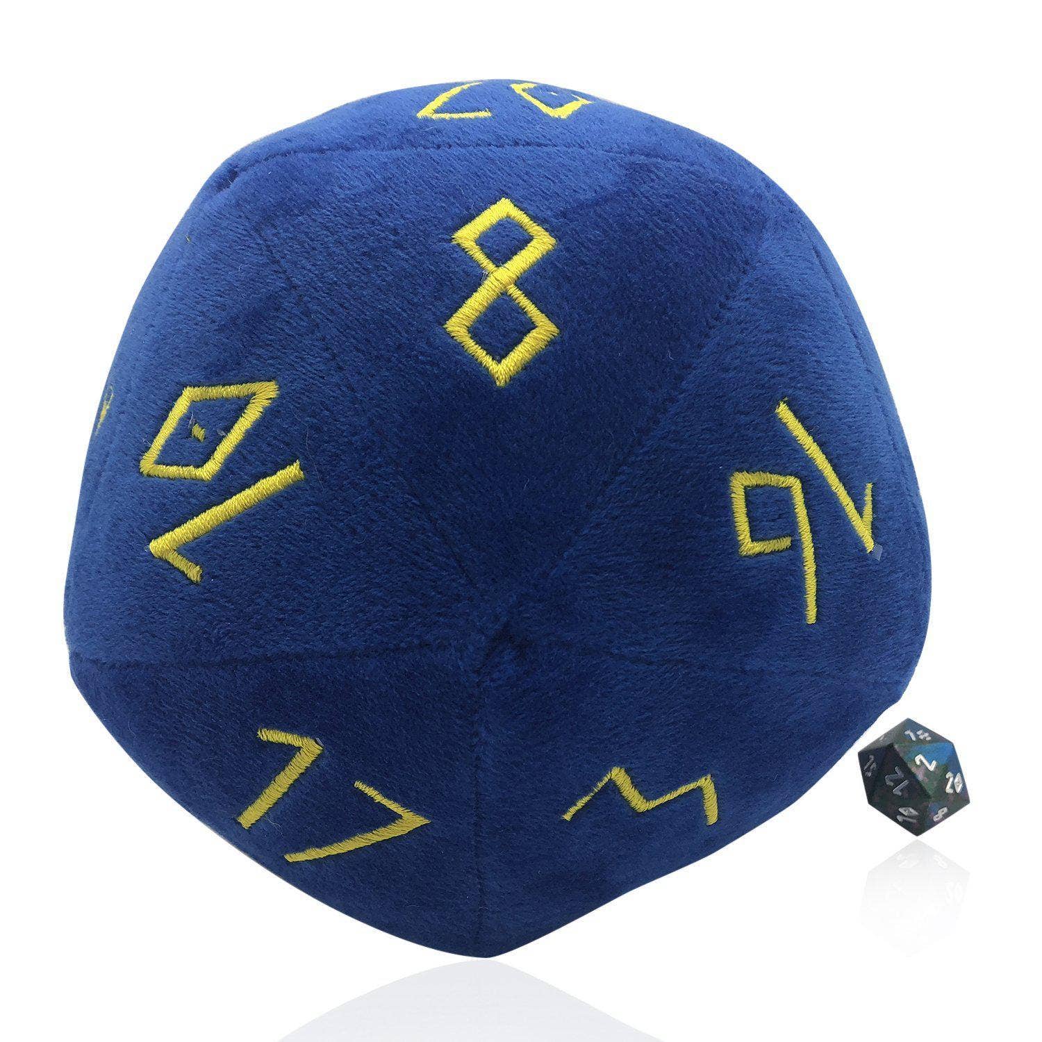 Norse Foundry - Wholesale Dice - Noble Blue Plushie Boulder ® 170mm D20 Plush Soft Dice1
