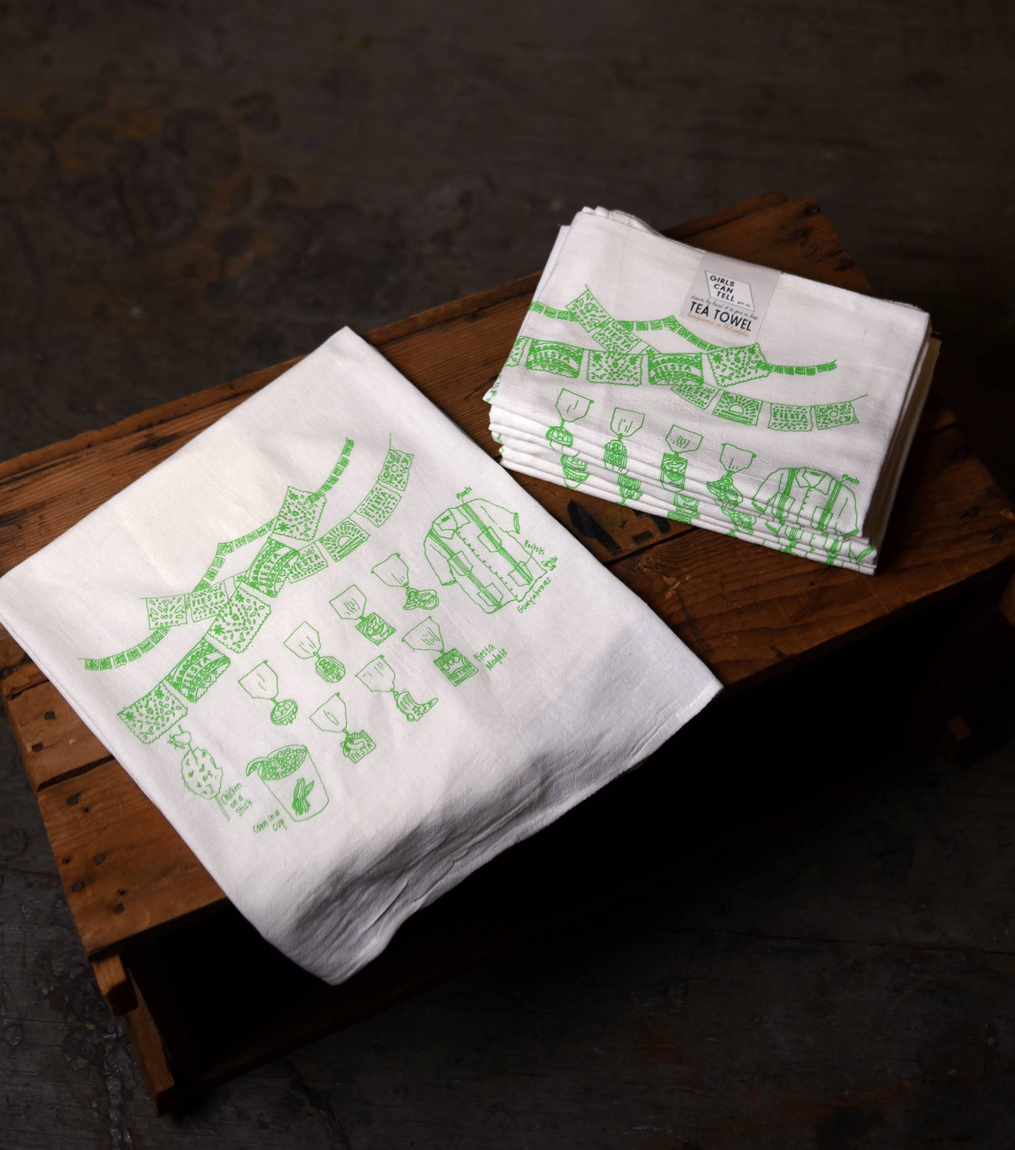 Girls Can Tell - Wholesale Tea Towel - Fiesta Tea Towel | kitchen | flour sack | dish towels2