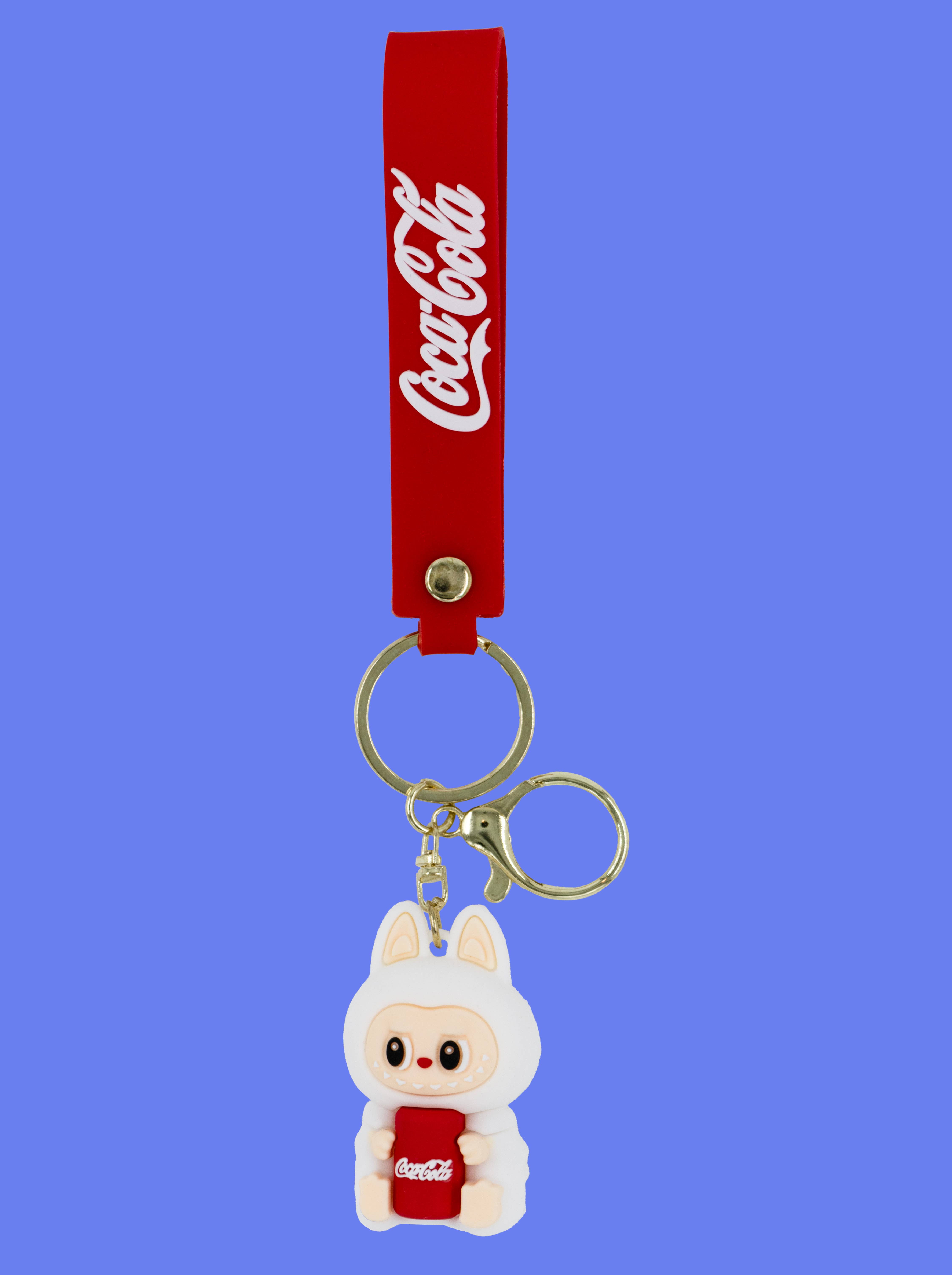 SoXcellent - Vendita all'ingrosso Portachiavi - Unisex - Labubu Stile Carino SERIE COCA-COLA-Portachiavi in Vinile Bianco Rosso