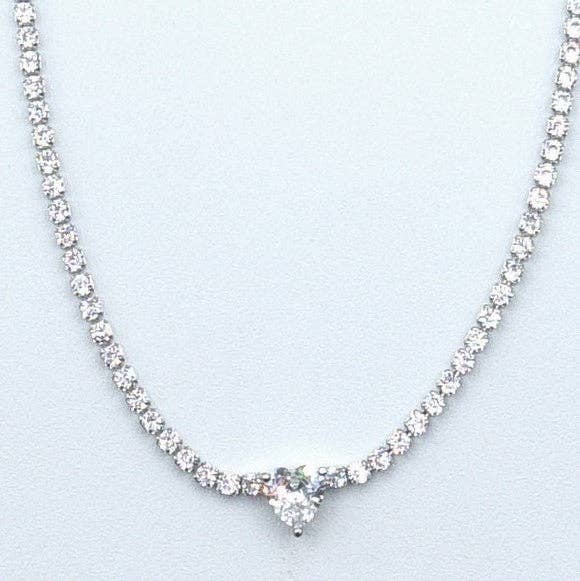 DIANA  -"THE  CRYSTAL SET"- 3 PCS- zirconia necklace+zirconia bracelet+zirconia earrings for wholesale on Faire5