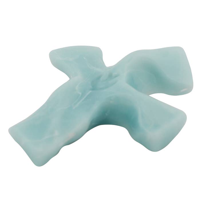 Village Gift Importers - Wholesale Wall Cross - Glacier Blue Clinging Cross1