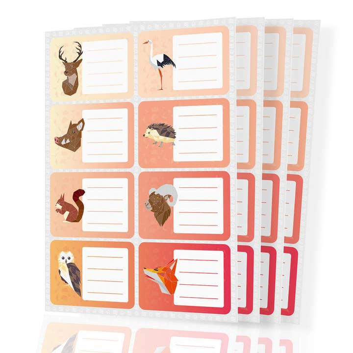 Animal Name Tag Stickers – European Wildlife for wholesale by Zephyr-Label