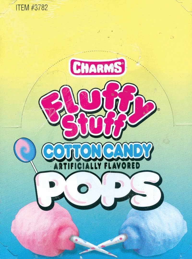 Pops Distro Inc - Wholesale Lollipop - Charms Cotton Candy Fluffy Stuff Lollipops (18g)(48ct)1