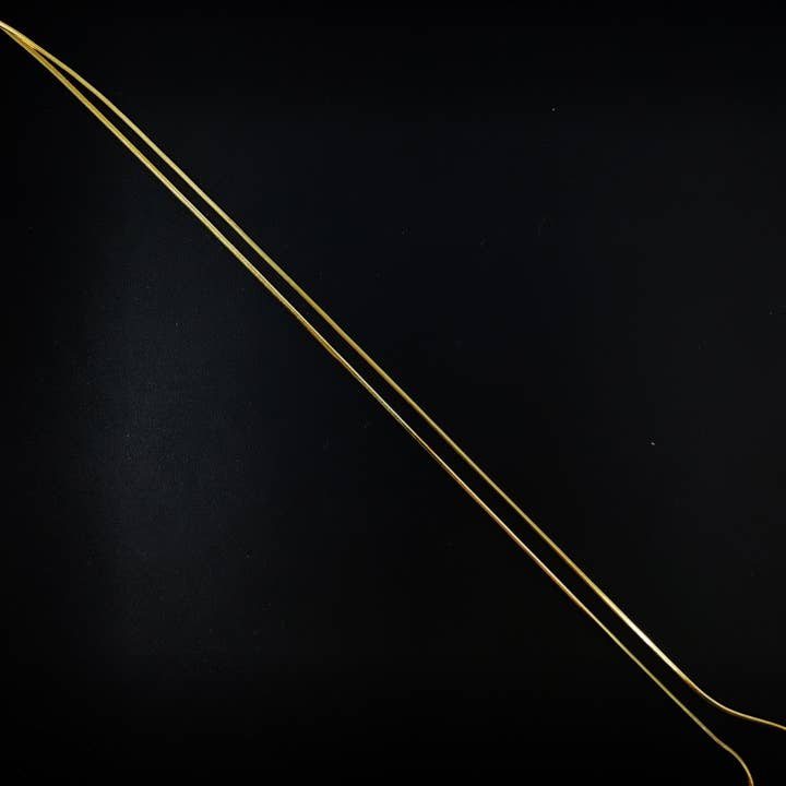 Aim Eternal - Wholesale Link & Chain Necklace - Gold Mini Round Snake Herringbone Chain 1mm 18 inch Necklace WA-1742