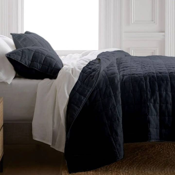 The Tangerine Store – Großhandel Bettwäsche-Set – Kastenstich - Leinen-Baumwoll-Steppsets51