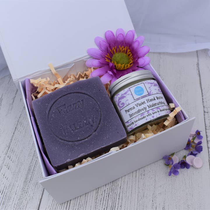 Fizzy Fuzzy - Wholesale Hand Cream/Lotion - Parma Violet Hand Cream and Soap Gift Set.