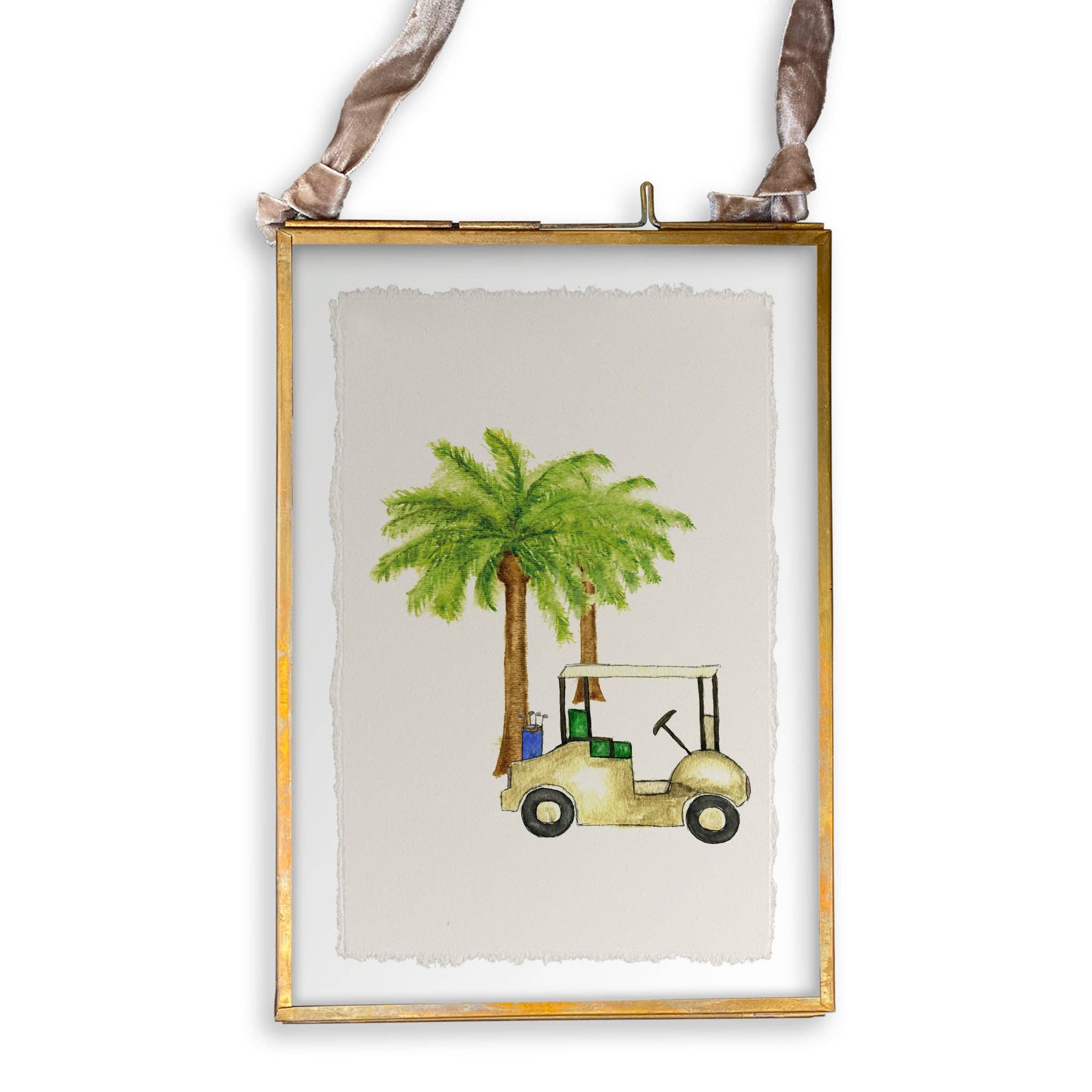 French Graffiti - Wholesale Tea Towel - Golf Cart with Palm Trees13