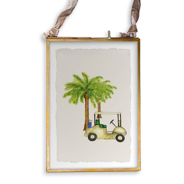 French Graffiti - Wholesale Tea Towel - Golf Cart with Palm Trees13