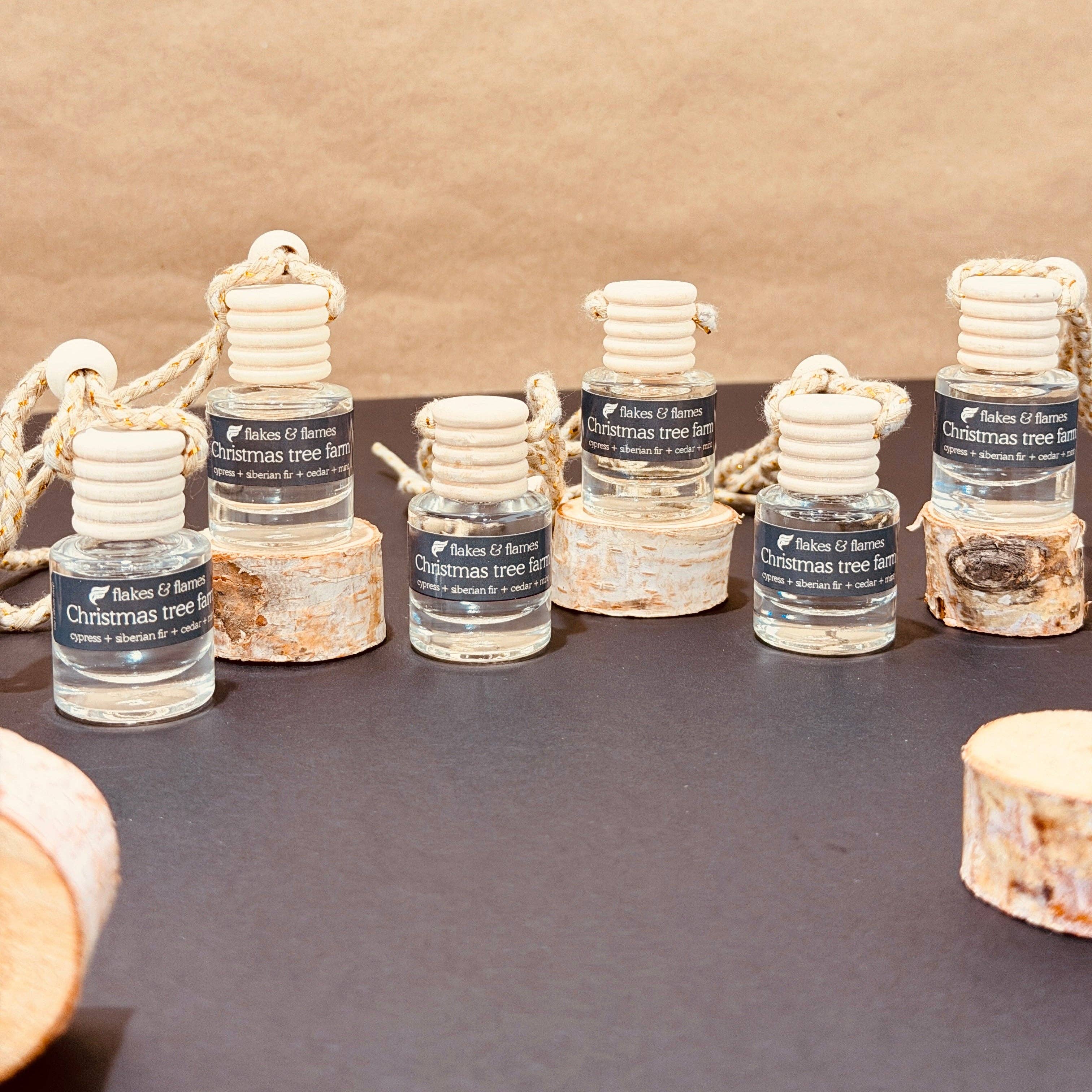 Flakes and Flames - Wholesale Car Freshener - Unisex - Christmas tree farm0