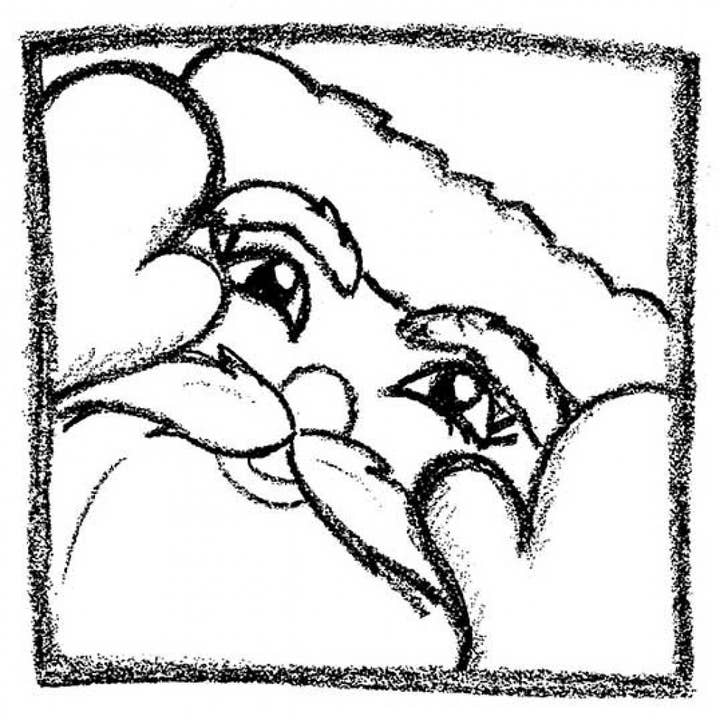 Crayon Santa Cling Rubber Stamp for wholesale by Stamp Addicts