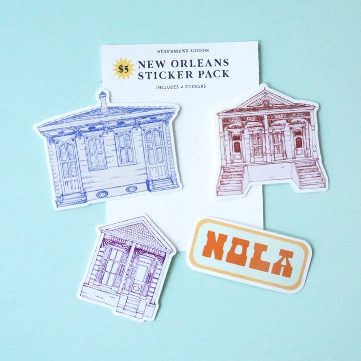 Pacchetto di Adesivi di New Orleans - Stella Gialla per la vendita all'ingrosso da parte di Statement Goods