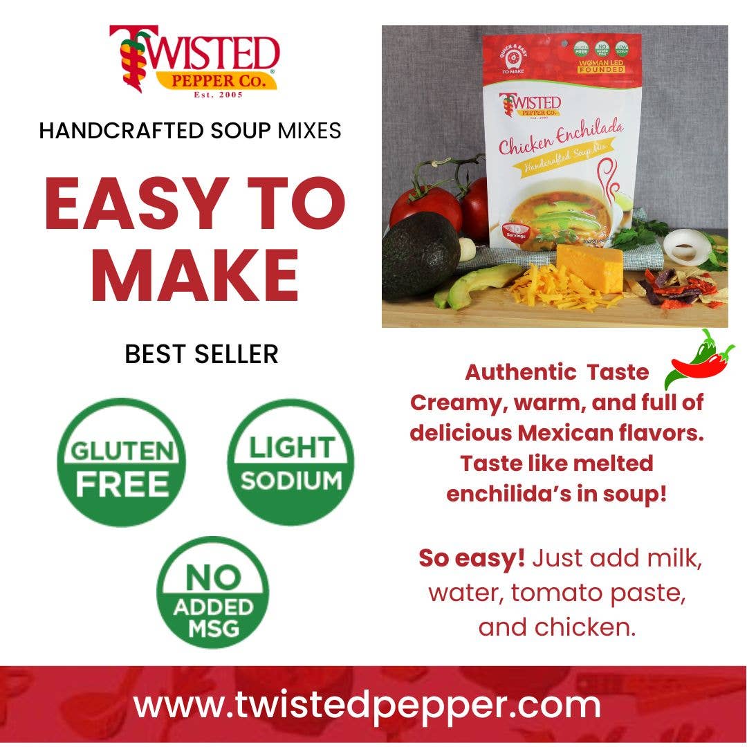 Twisted Pepper Co - Vente Soupes - Mélange Soupe Enchilada au Poulet1