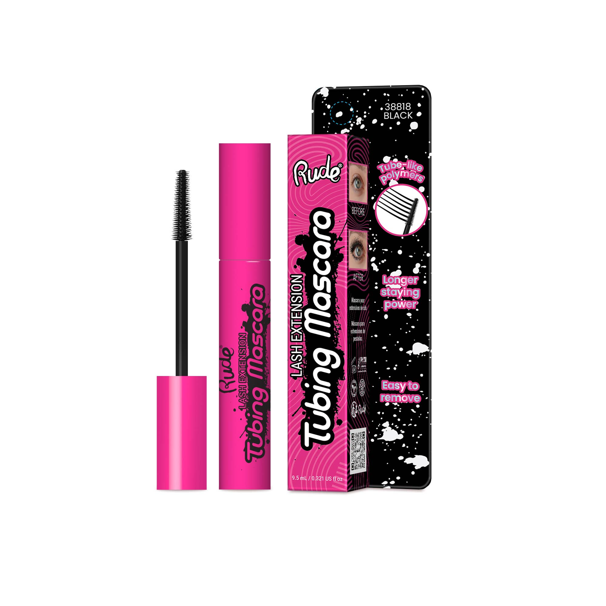 Rude Cosmetics - Wholesale Mascara - Lash Extension Tubing Mascara