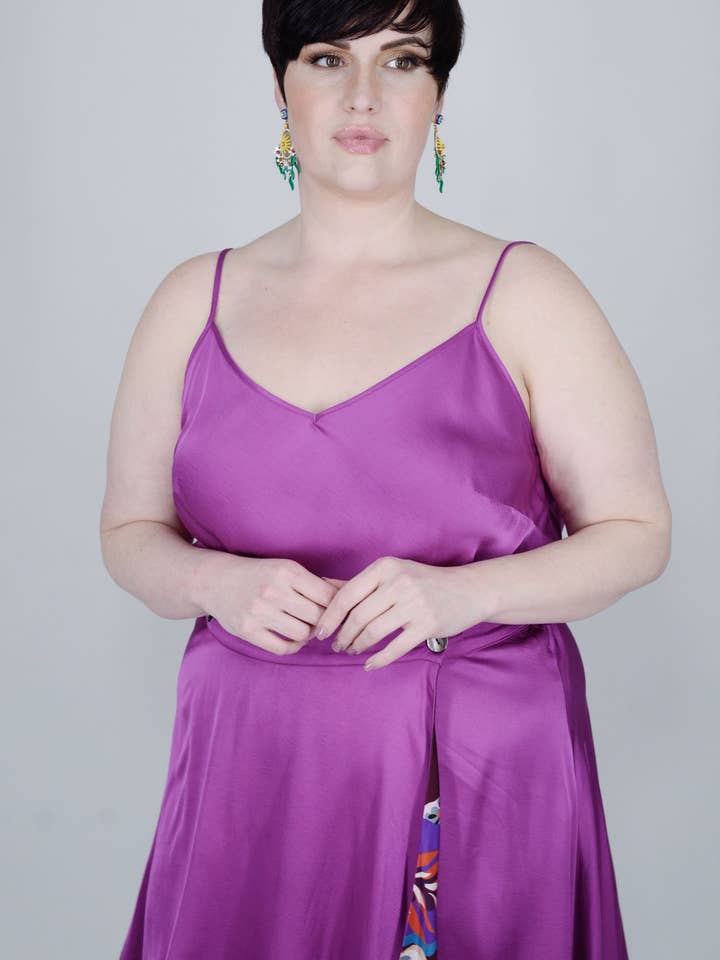 Steph Tank Top in Berry for wholesale by Mayes NYC