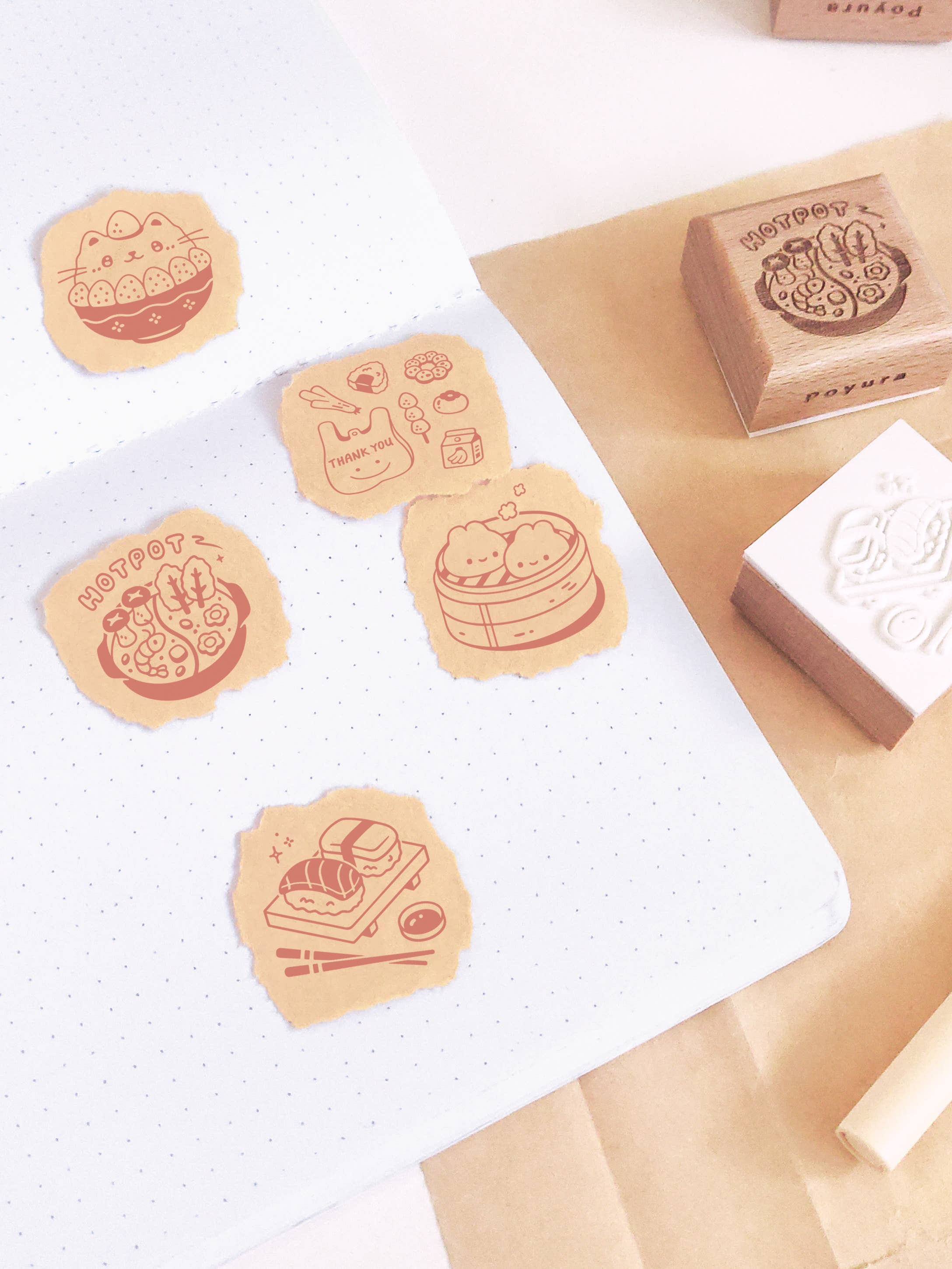 Poyura - Wholesale Rubber/Decorative Stamp - Sushi Wooden Stamp1