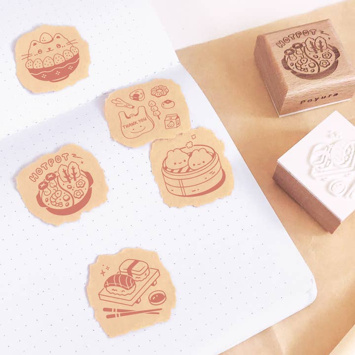 Poyura - Wholesale Rubber/Decorative Stamp - Bingsu Wooden Stamp1