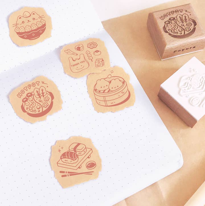 Poyura - Wholesale Rubber/Decorative Stamp - Asian Mart Wooden Stamp1