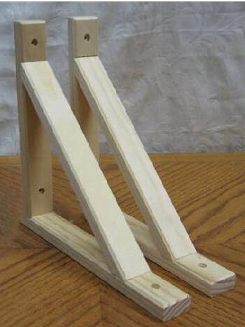 Wood Shelf Brackets Wood Hangers Modern Shelf Brackets Farmhouse Shelf Arms Minimalist Shelf Brackets Shelf Hangers Shelf Supports Bathroom for wholesale by River Heights Salvage