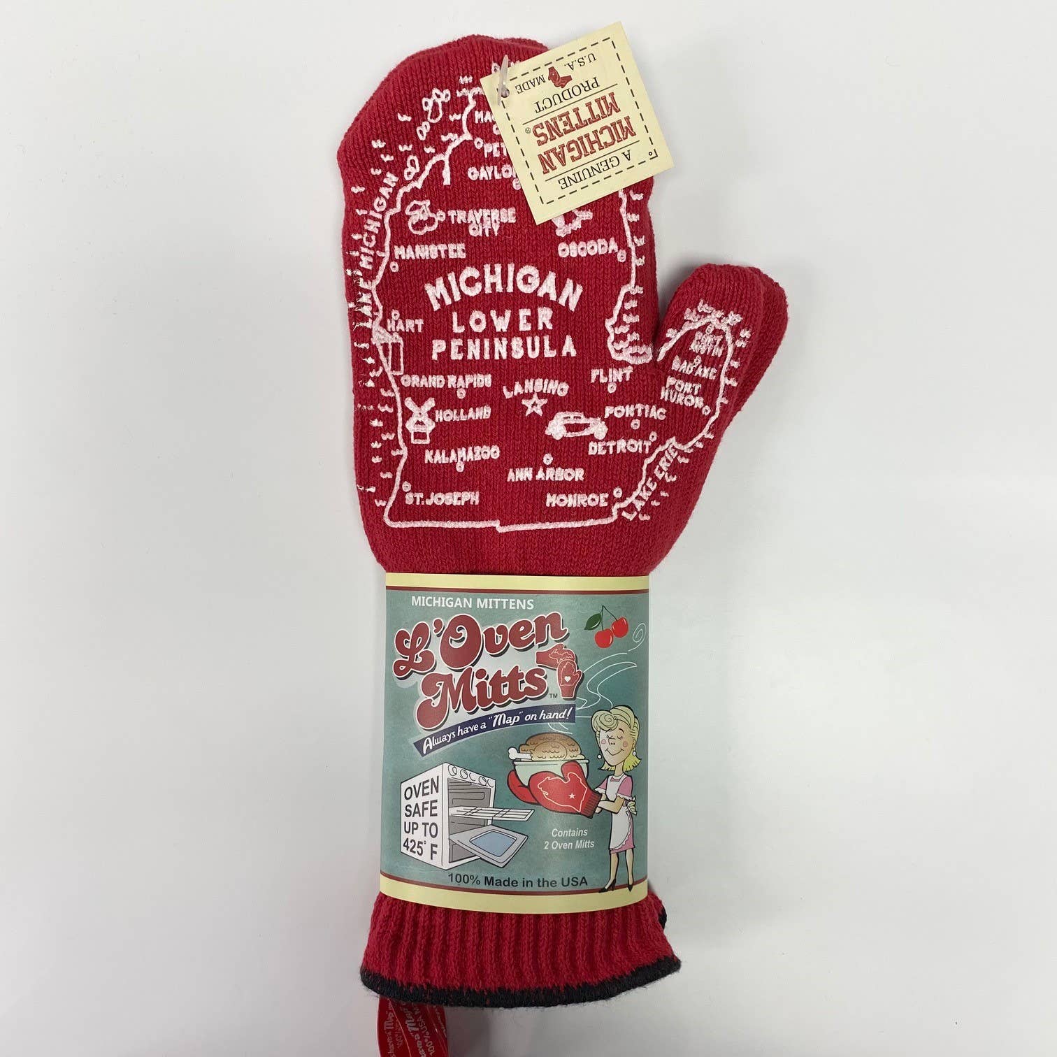 Michigan Mittens - Wholesale Oven Mitt/Pot Holder - Michigan L'Oven Mitts - Now we're cookin'10