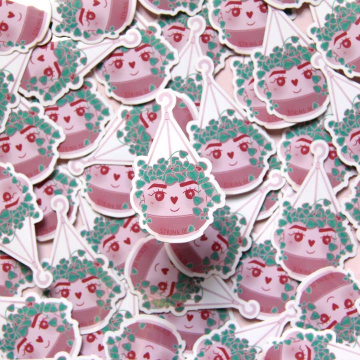 lu bremer design - Wholesale Sticker - variegated string of hearts plant sticker1