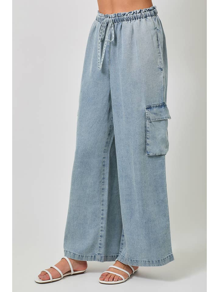 Mystree - Wholesale Pants - Women's - 60938 Tencel Wide Leg Cargo Pants10