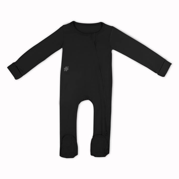 Dorminhoco com fecho lateral em bambu - Preto por atacado de Kushies Baby