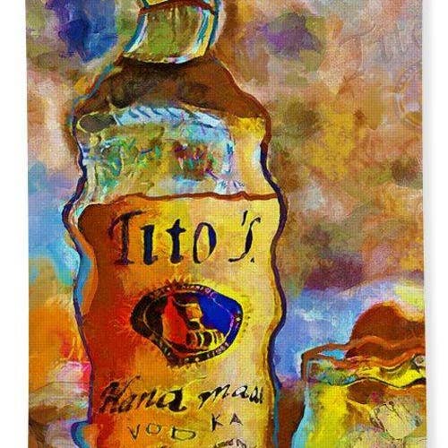 Drunk Girl Art - Wholesale Beach Towel - Titos - Beach Towel