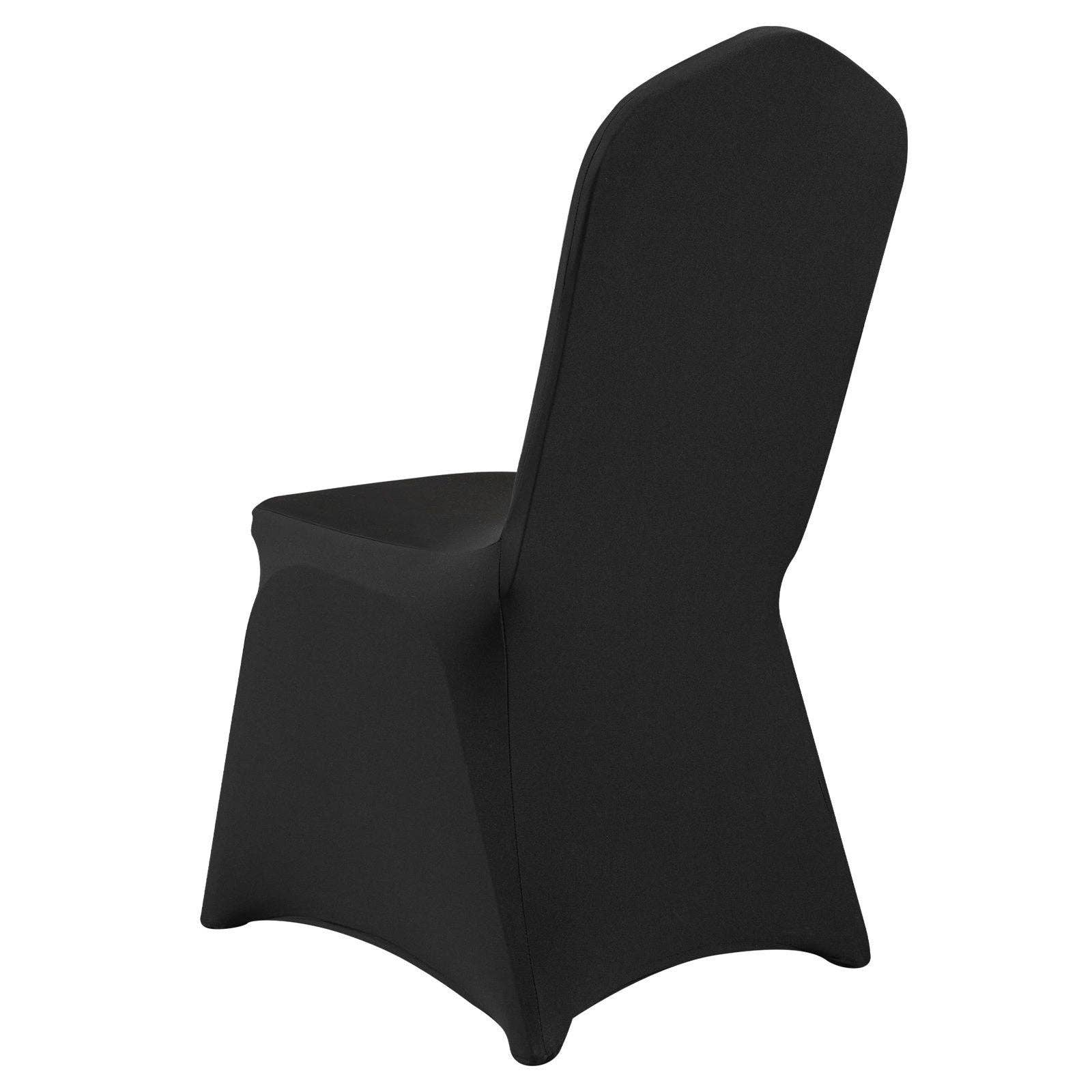 Black Stretch Spandex Folding Chair Covers, Universal Fitted Chair Cover, Removable Washable Protective Slipcovers, for Wedding, Holiday, Banquet, Party, Celebration, Dining (50PCS Black) for wholesale on Faire9