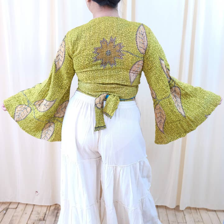 Karma Nepal Crafts – Blusa - Mulher por atacado – Top Envolvente Boho Kantha16