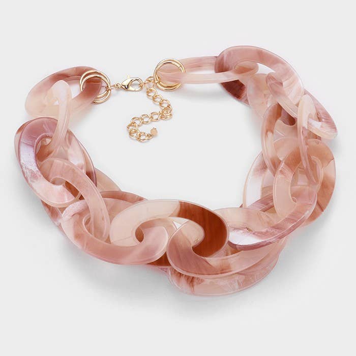 Sensibling Corp. - Wholesale Jewelry Set - Celluloid Acetate Link Necklace
9