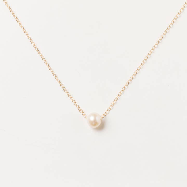 Grit Pearl Necklace | Gold Fill for wholesale by Sheena Marshall Jewelry