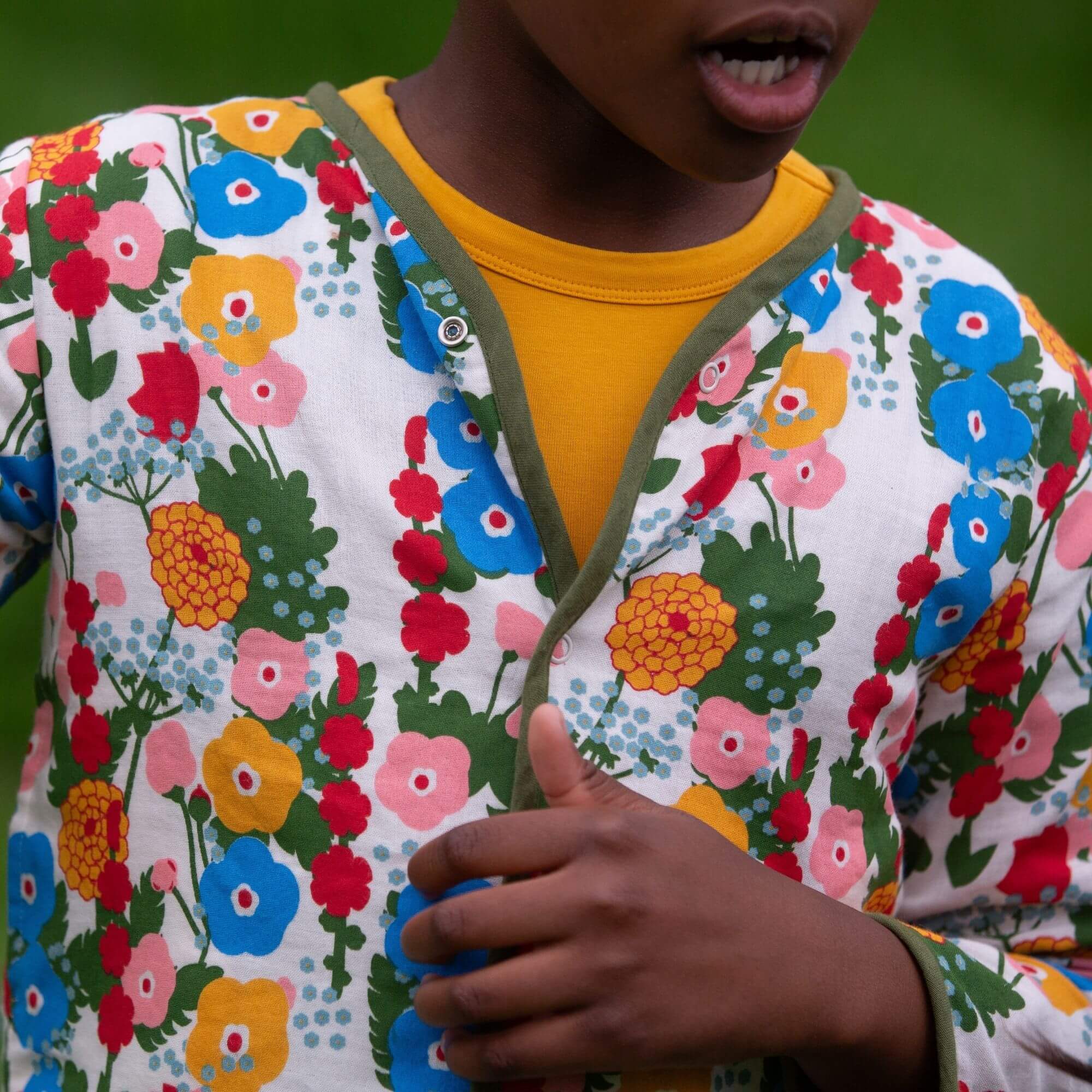 Flora And Fauna Reversible Collarless Spring Jacket for wholesale on Faire1