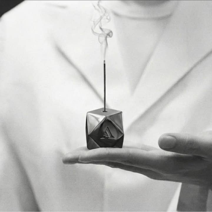 Hexagon- Nickel plated incense burner for wholesale by Amod aromas