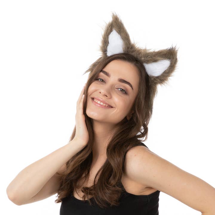 Stylex Party - Wholesale Costume - Women's - Brown Wolf Ears Halloween Fancy Dress Headband Costume1