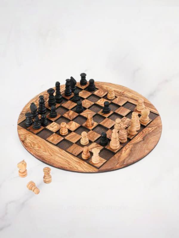 Handcrafted Olive Wood Chess Set for wholesale by Handcrafted Olivewood