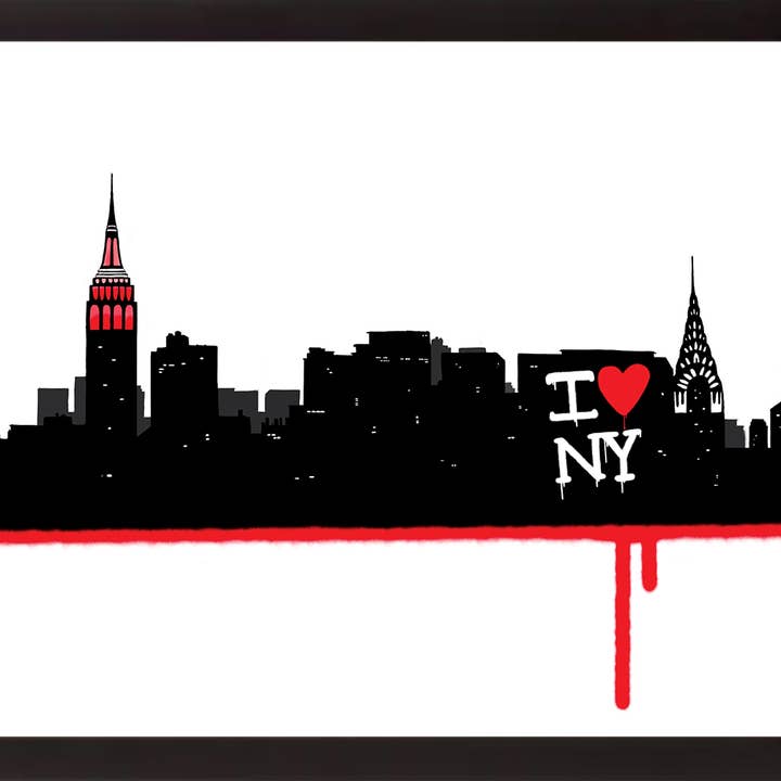 I<3NY (Black Frame) for wholesale by Cityprintsnyc