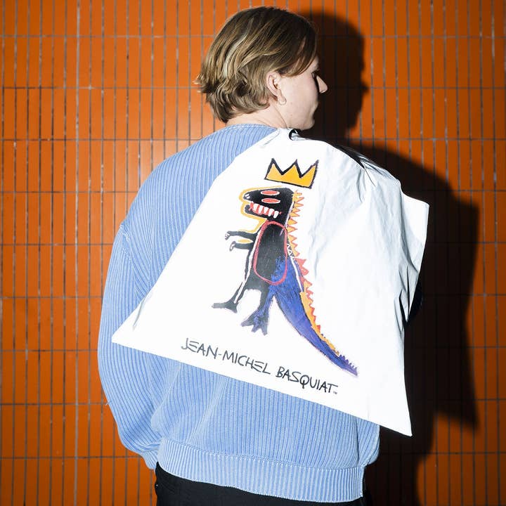 JEAN-MICHEL BASQUIAT Pez Dispenser Reflective Bag for wholesale by LOQI LLC