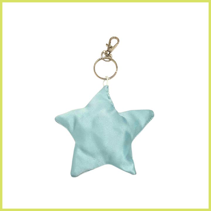 Blue Satin Star Bag Charm for wholesale by Trash Bandit NYC