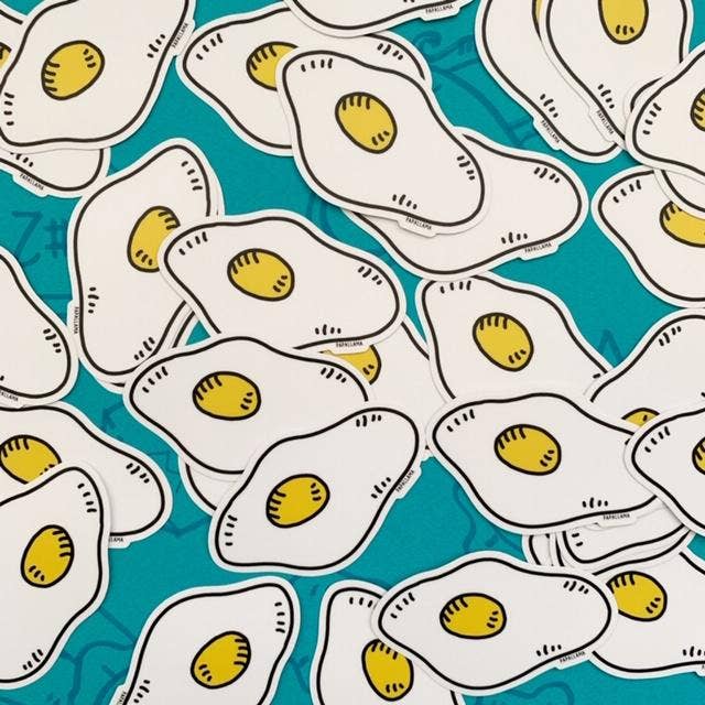 Fried Egg 3" Sticker for wholesale by PapaLlama