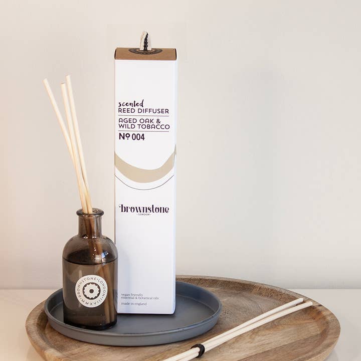 Aged Oak & Wild Tobacco Diffuser - 100 ml for engroshandel hos Brownstone London