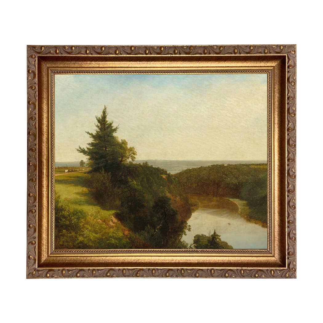 Madison Bay Co. - Historical Home Decor Reproductions – wholesale Art print – River View Scenic by John Kensett Painting Print on Canvas7