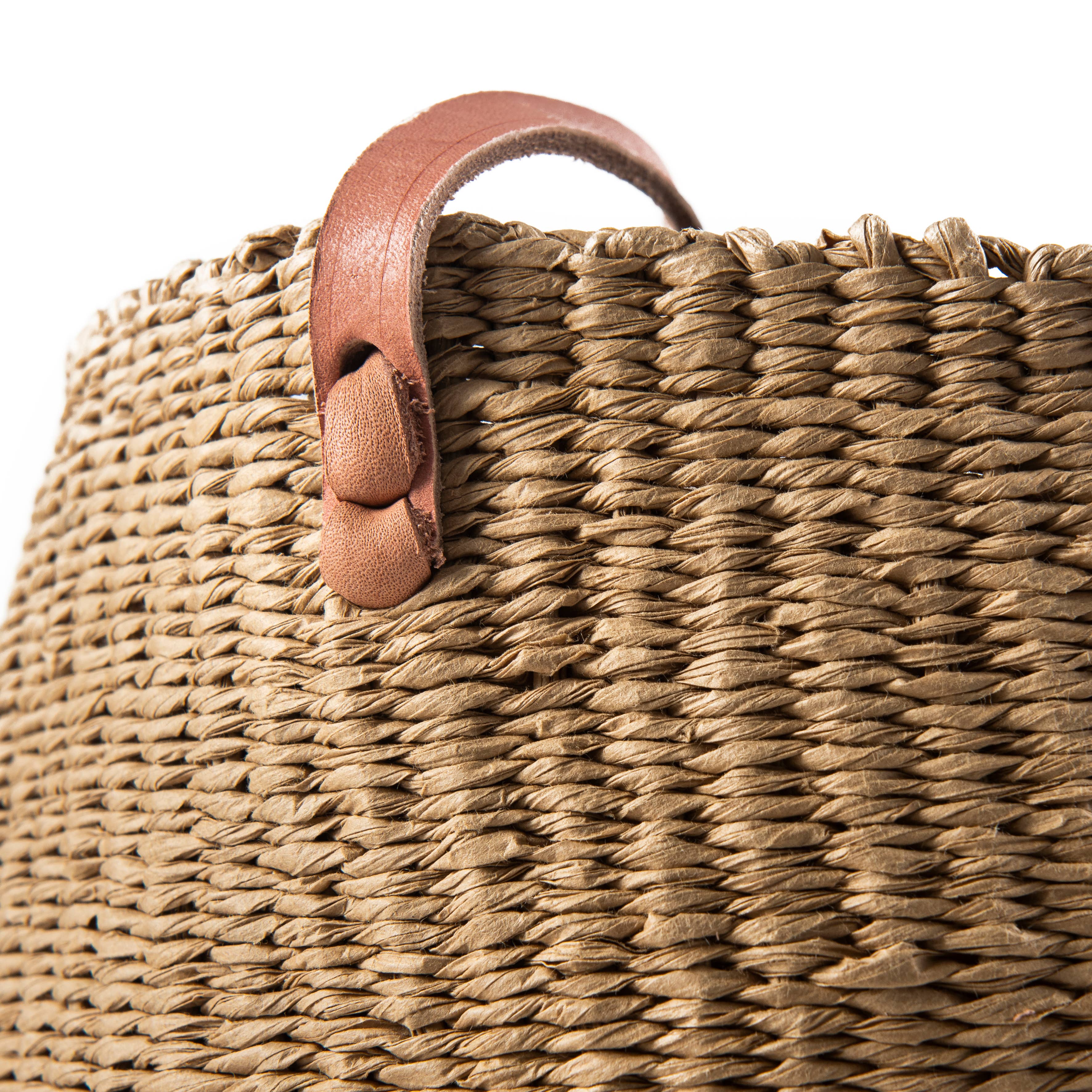 Mifuko – wholesale Basket – Kiondo basket | Brown with handle S1