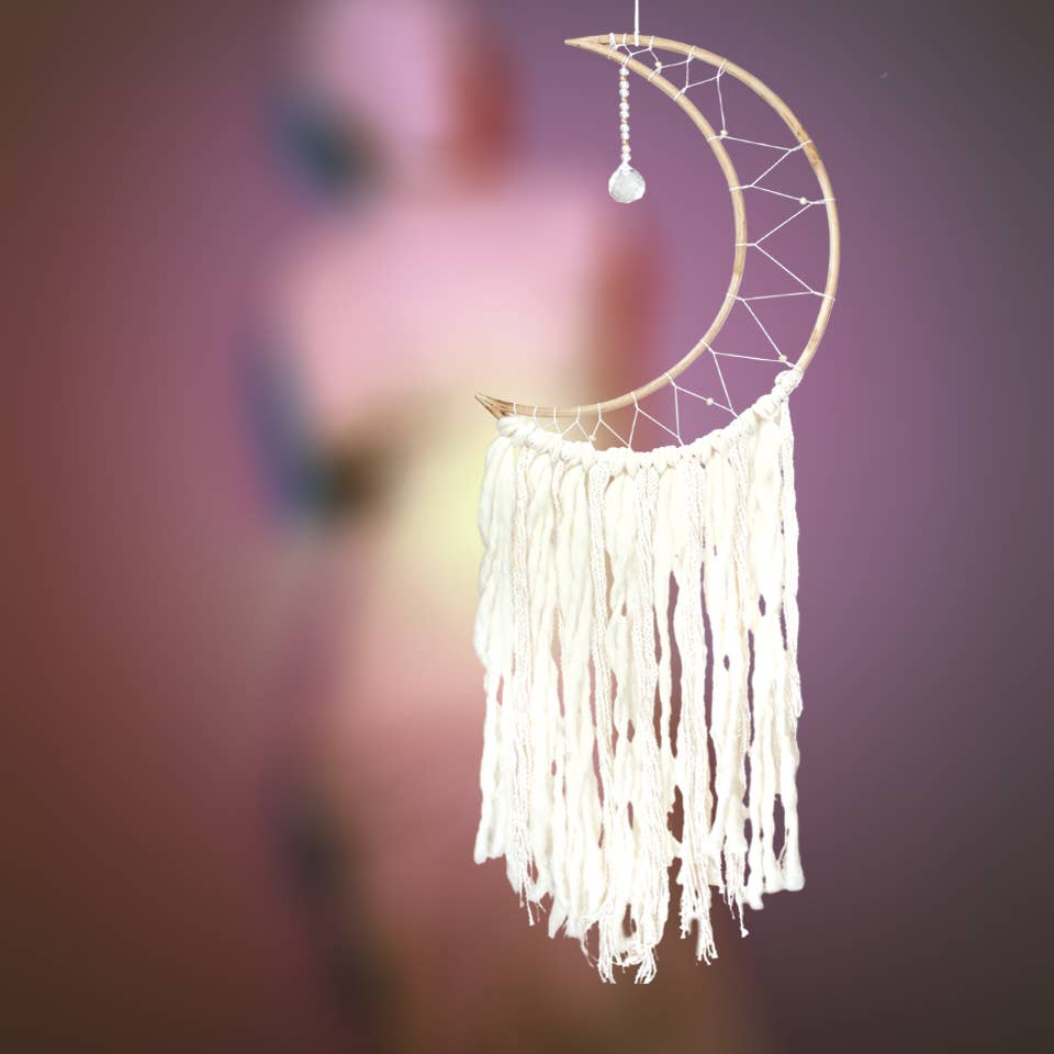 dZi Handmade - Wholesale Wall Accent - Large White Moon Wall Decor5