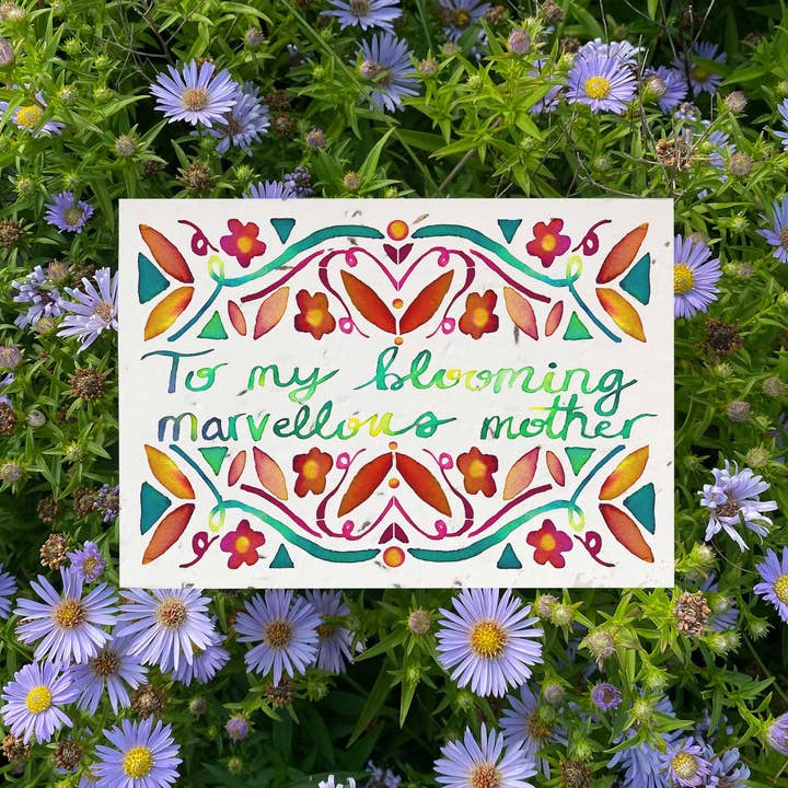 Blooming Marvellous Mother Plantable Greetings Card for wholesale by Loop Loop