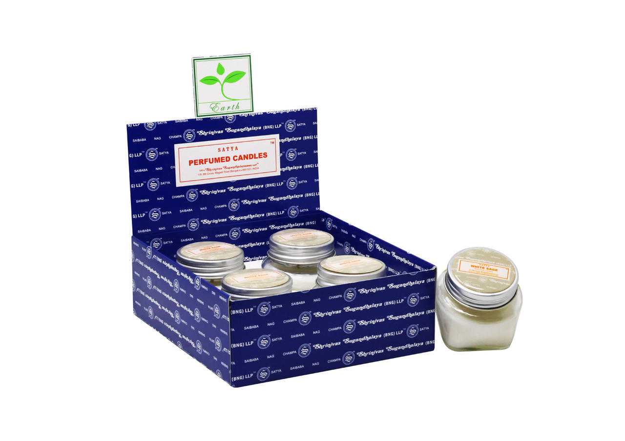 Vrinda - Wholesale Jar/Filled Candle - Satya White Sage Jar Candle 30 gms (pack of 4)0